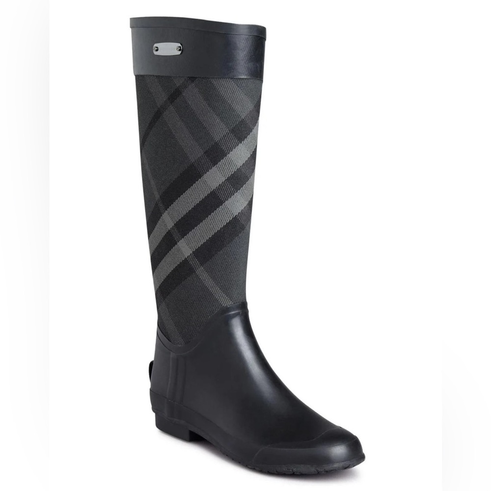 Burberry Clemence Rain Boots Gray